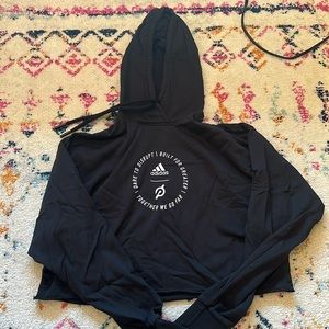 Peloton x Adidas cropped hoodie